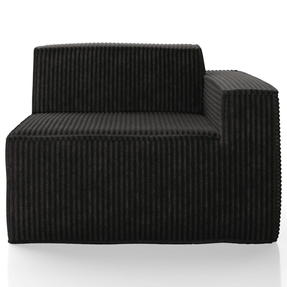 Furniture of America Facil 2-Piece Modular Track Arm Loveseat in Black, , large