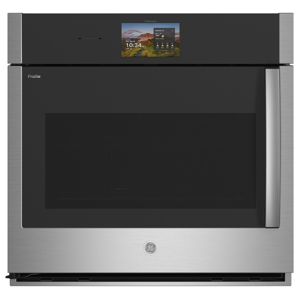 GE Profile 30" Smart Built-in Convection Single Wall Oven with Left-Hand Side-Swing Door in Stainless Steel, , large