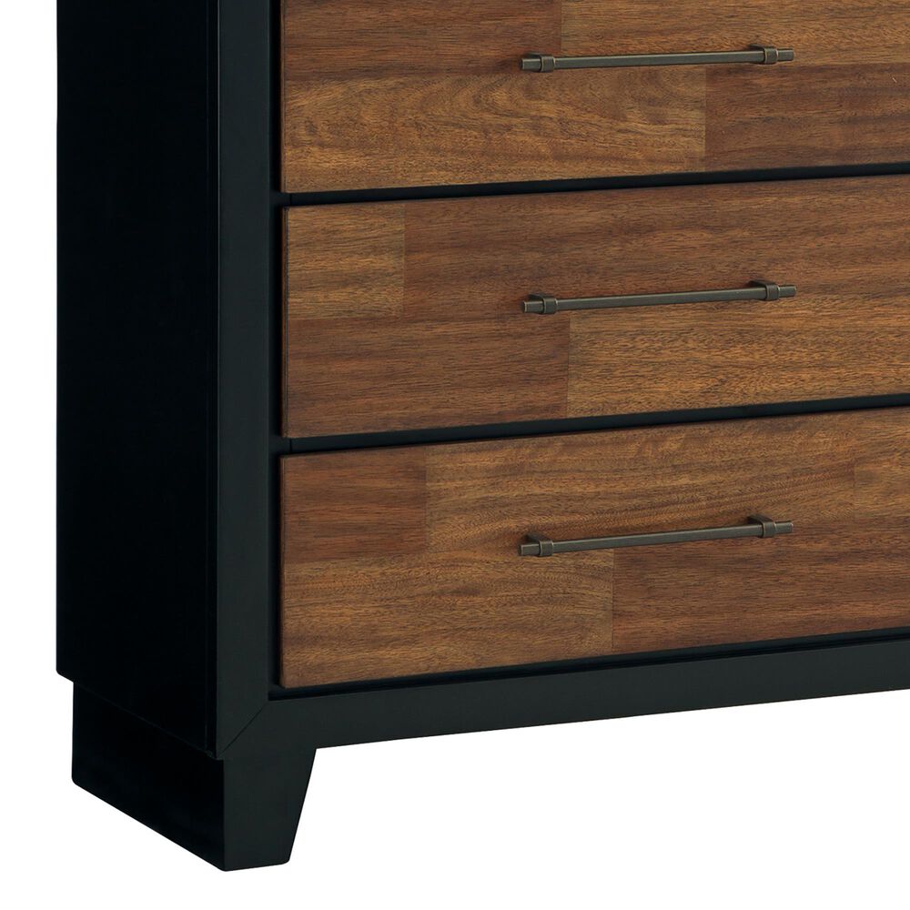 Ashley Kraeburn 6-Drawer Dresser in Brown and Satin Black, , large