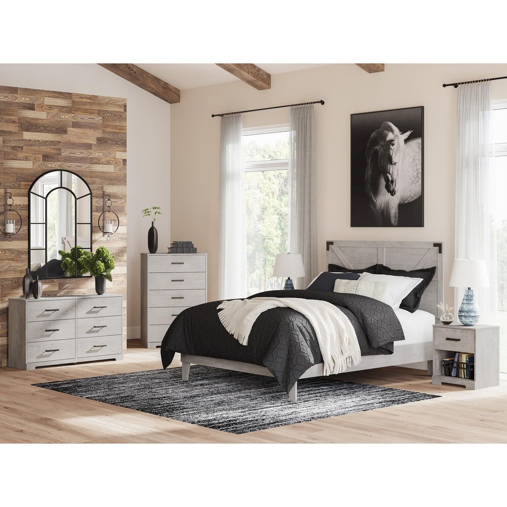 Ashley Shawburn 6-Drawer Dresser in Light Gray, , large