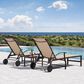HOMLUX 3-Piece Patio Chaise Lounge Set with Wheels in Light Khaki, , large