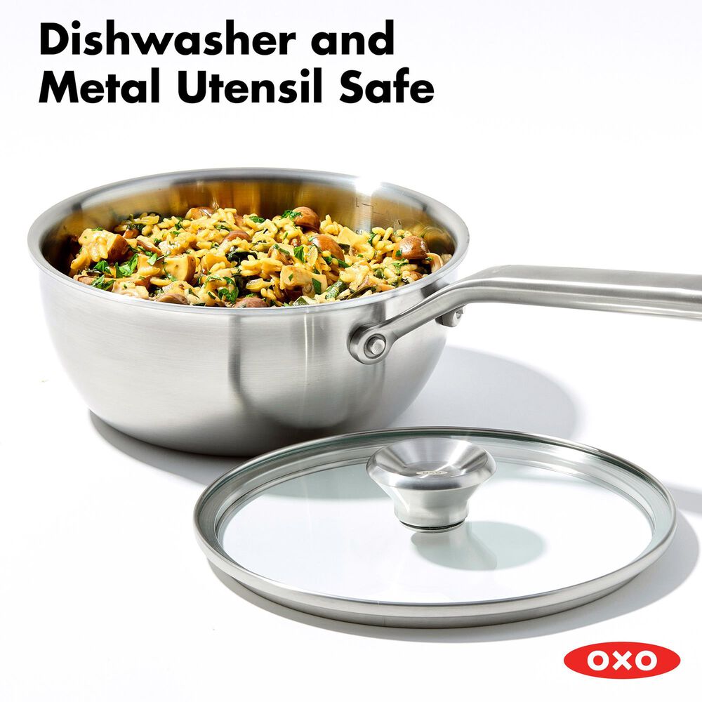 Green Pan Mira 3.5-Quart Covered Chef's Pan with Lid in Stainless Steel, , large