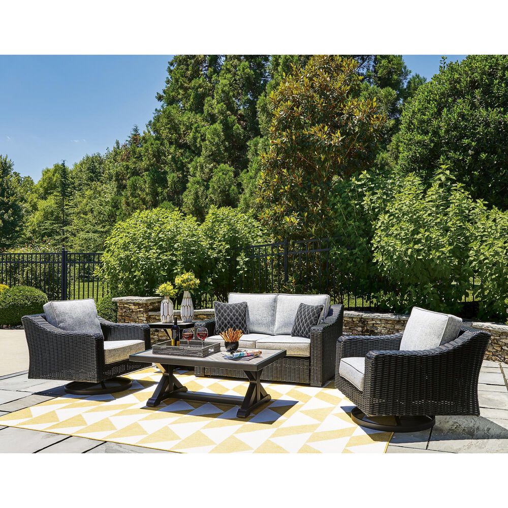 Ashley Beachcroft Rectangular Cocktail Table in Black and Light Gray, , large