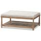 Baxton Studio Carlotta Rectangle Ottoman in Beige, , large