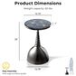Furniture of America Gleam Round End Table in Black Nickel and Gold, , large