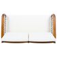 Hearth and Haven 2-Piece Outdoor Conversation Set with Cream Cushion in Light Teak, , large