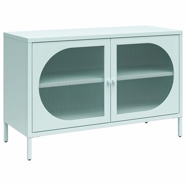 DHP Luna Wide 2-Door Accent Cabinet with Fluted Glass in Sky Blue, , large