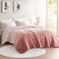 Hampton Park Brielle Ombre 2-Piece Twin/Twin XL Shaggy Long Fur Comforter Mini Set in Blush, , large