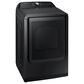 Samsung 5.2 Cu. Ft. Smart Top Load Impeller Washer and 7.4 Cu. Ft. Electric Dryer in Brushed Black, , large