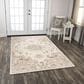 RIZZY Ventura Beige and Green 4" x 6" Area Rug, , large