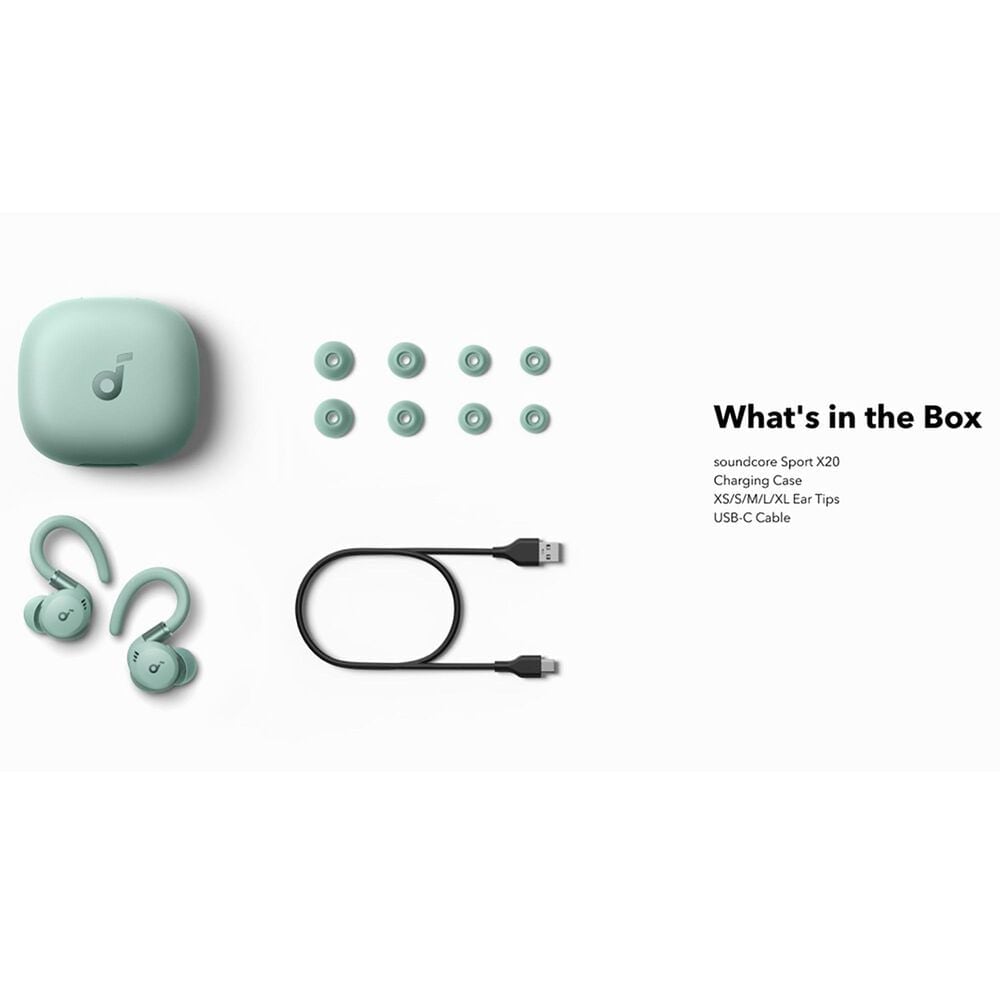 Anker Soundcore Sport X20 | Comfortable In-Ear Sport Earbuds with Hook - Green, , large