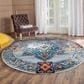 Amer Rugs Alexandria 6"7" Round Gray and Gold Area Rug, , large
