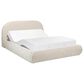 Jennifer Taylor Home Archie Puffy Grounded King Upholstered Platform Bed in Oatmeal Light Beige, , large
