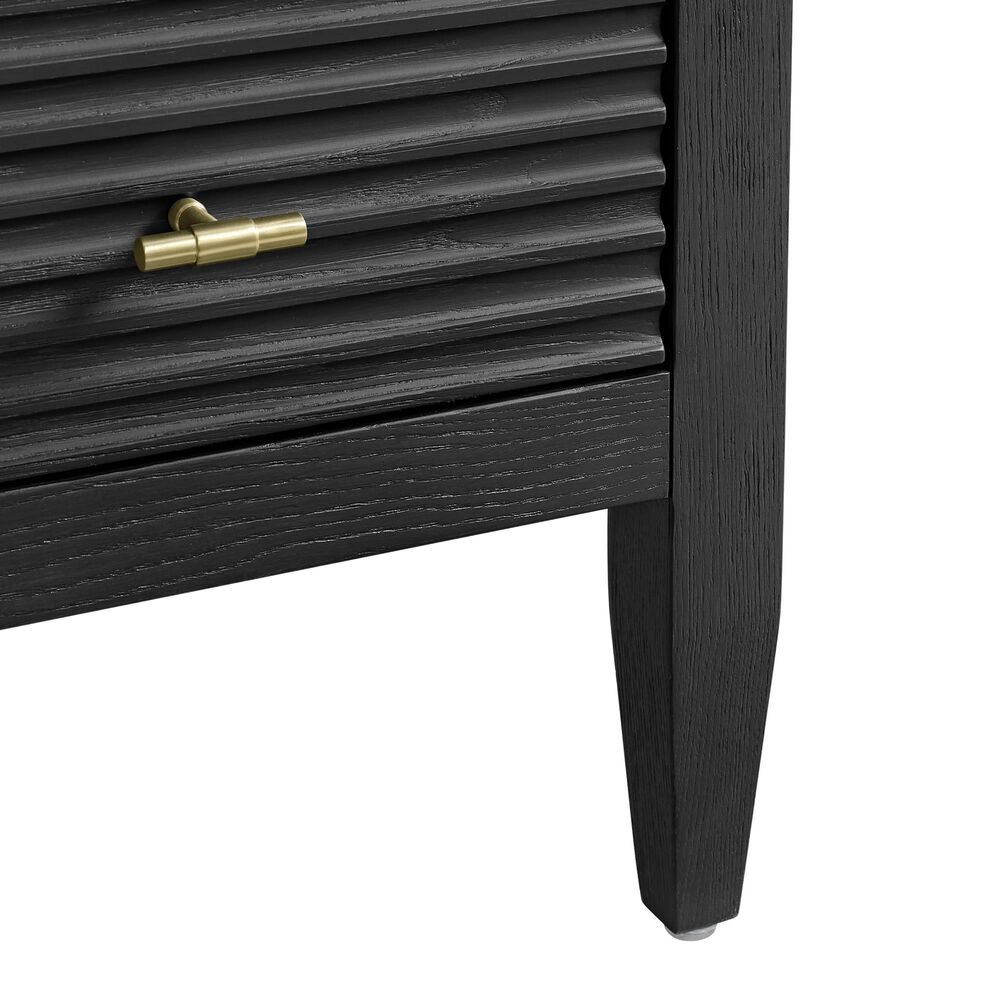 James Martin Myrrin 30" Single Bathroom Vanity in Carbon Oak with 3 cm Tajnar Eclos Top and Rectangular Sink, , large