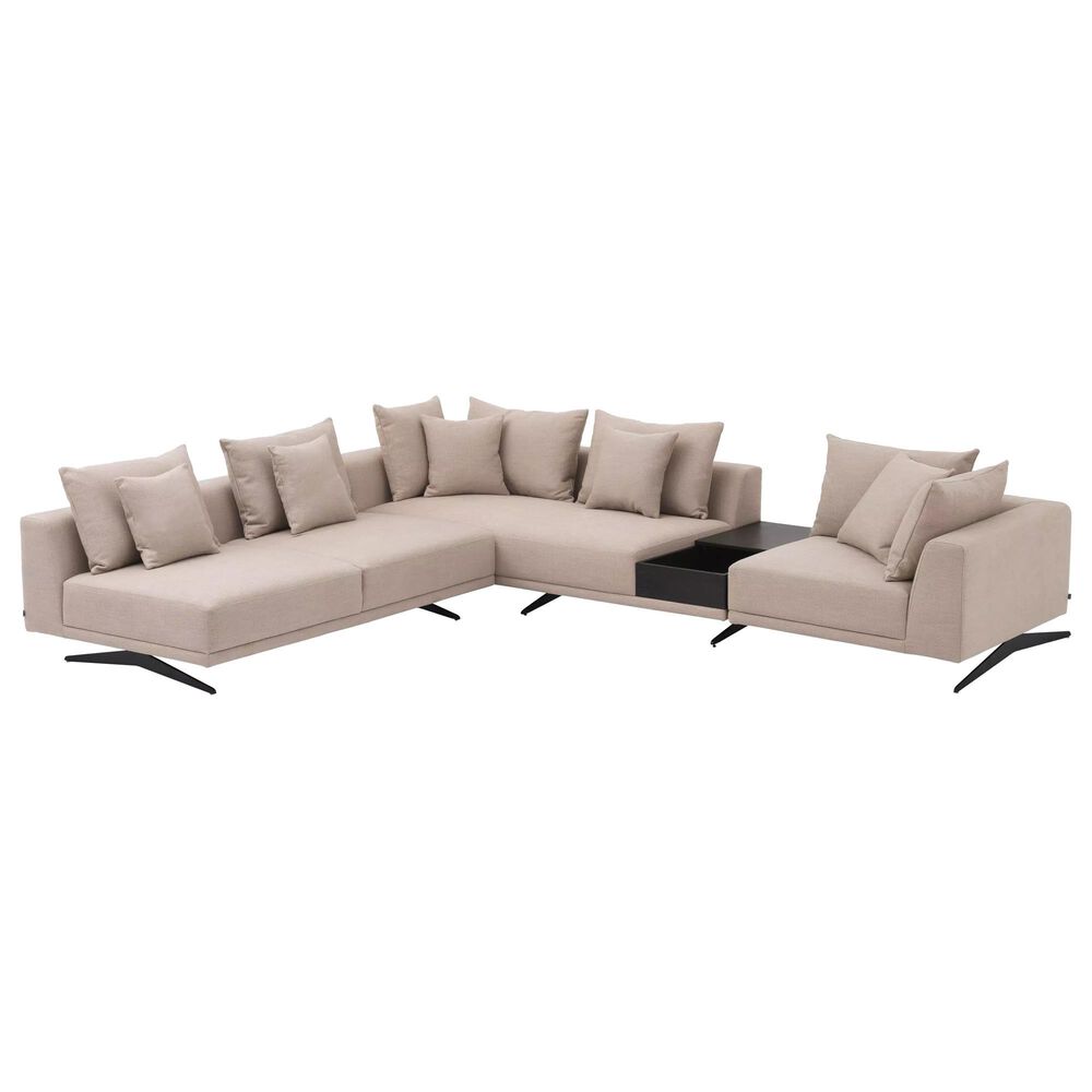 Eichholtz 3-Piece Reversible Stationary Endless Sofa Sectional in Avalon Sand, , large