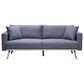 HOMLUX Sofa and Loveseat Set with USB Ports, Pillows and Storage in Dark Gray, , large