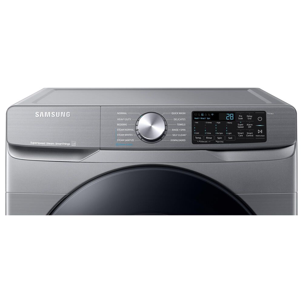 Samsung 4.5 Cu. Ft. Smart Front Load Washer with Super Speed Wash in Platinum, , large
