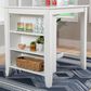 Linon Home Decor Mayfair Counter Height Space Saving Table in White - Table Only, , large