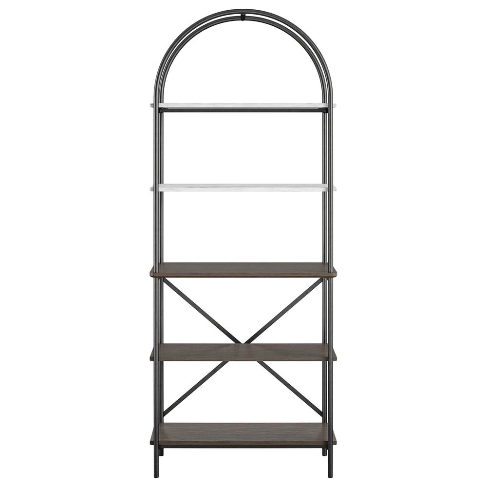 DHP Vivinne 5-Shelf Bookcase in Gray, , large