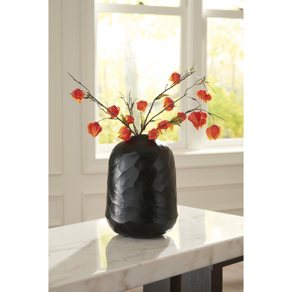 Ashley Ryanford 10&quot; Vase in Black, , large