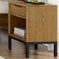 Hawthorne Furniture Newport 1-Drawer Nightstand in Natural Oak and Matte Black, , large
