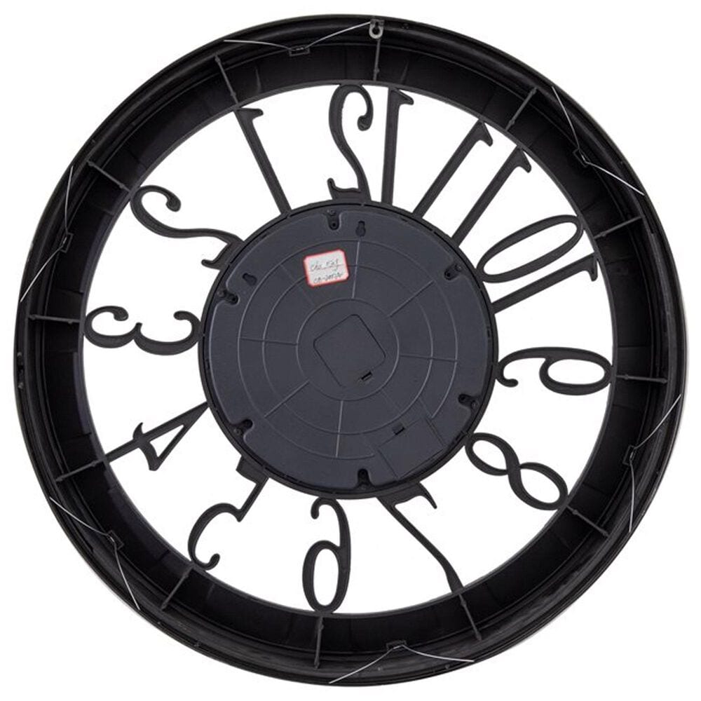 Yosemite Home Decor Pewter Round Gear Wall Clock in Antique Silver, , large