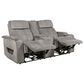 Aurora Furnishings Power Reclining Console Loveseat with Power Headrest in Arica Pewter, , large
