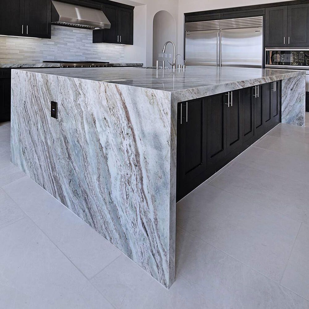 NFM Custom Countertops Fantasy Brown 3cm Marble Quartz Countertop, , large