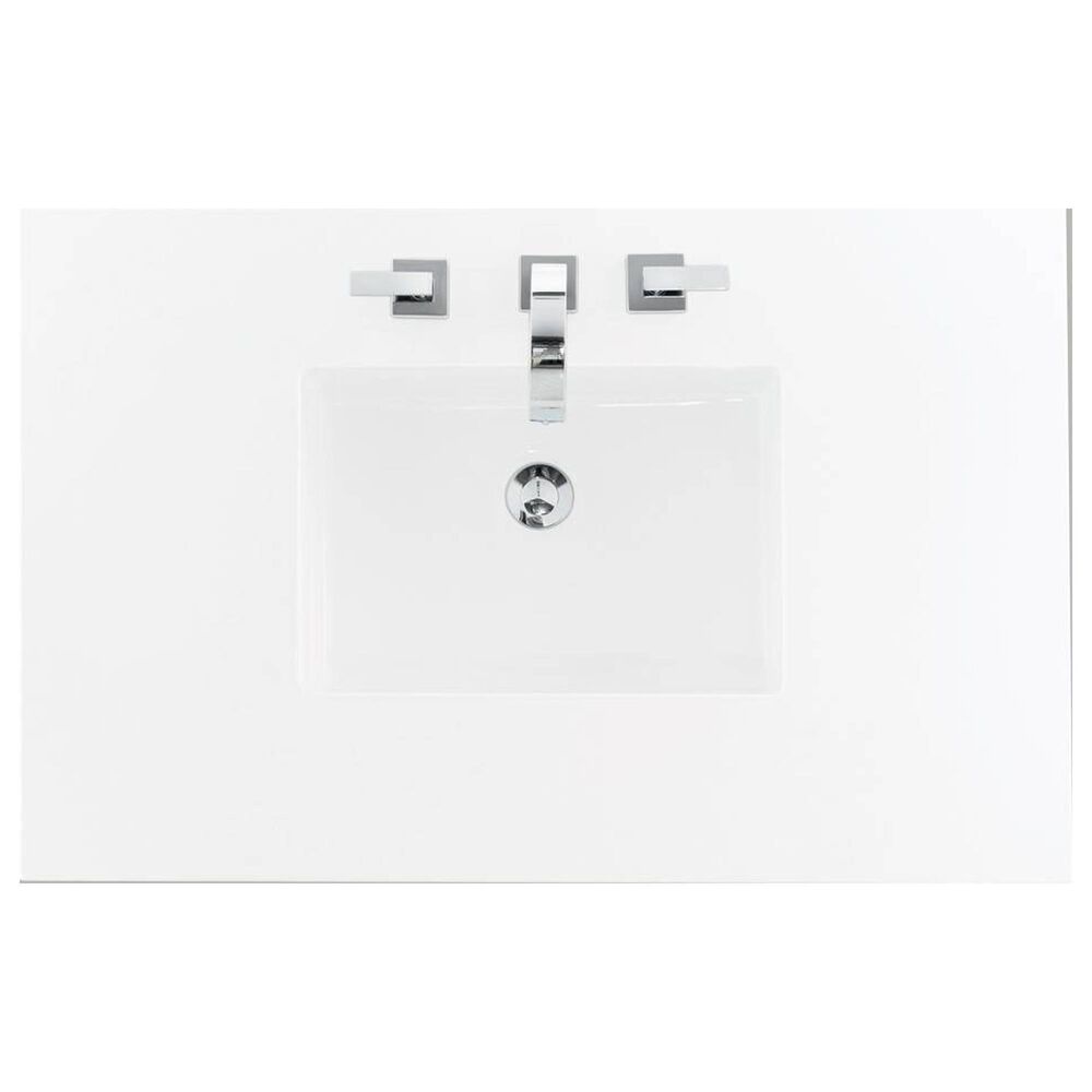 James Martin Vanities Copper Cove Encore 48" Single Bathroom Vanity in Silver Gray with 3 cm White Zeus Quartz Top and Rectangular Sink, , large
