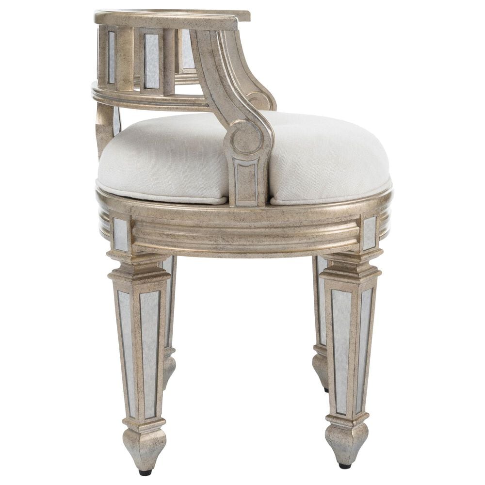 Butler Rebecca Vanity Stool in Silver, , large
