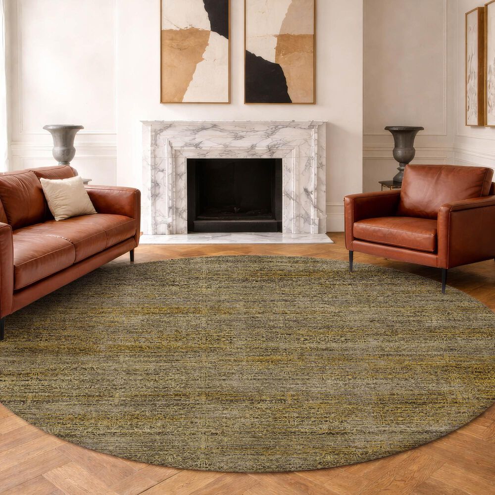 Dalyn Rug Company Vico VC9 Gold 8' Round Area Rug, , large