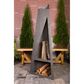 Napa East Collection Night Torch Outdoor Fireplace in Raw Steel, , large
