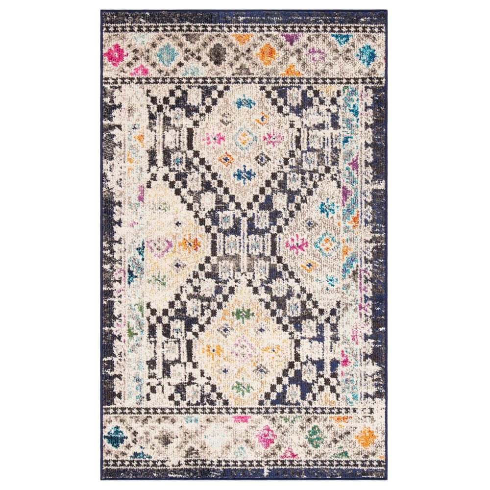 Safavieh Madison MAD418Z 2"2" x 4" Black and Yellow Scatter Rug, , large