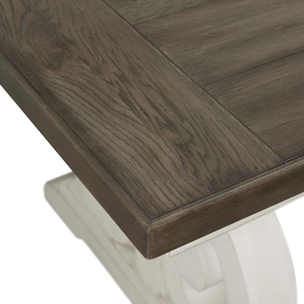 Hawthorne Furniture Drake 7-Piece Rectangular Dining Set in Rustic White and French Oak, , large