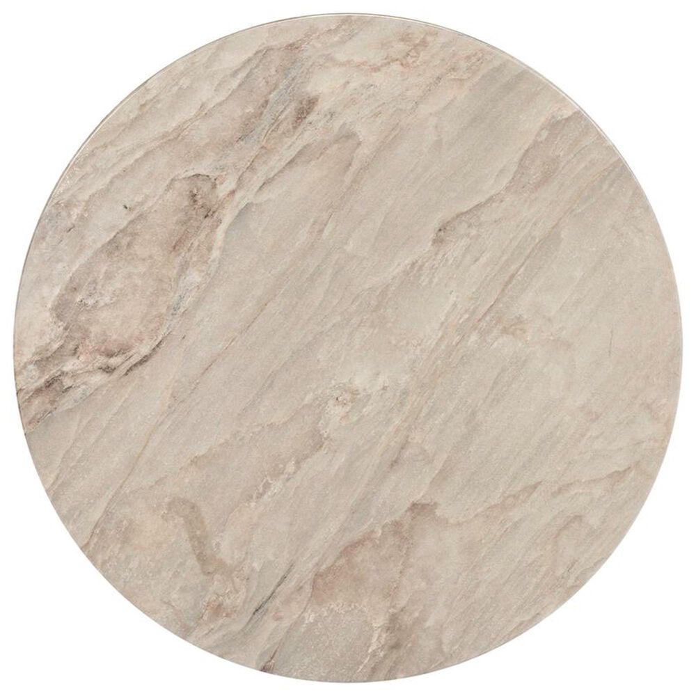 Belle Furnishings Danby Chairside Table in Nutmeg and Alabaster, , large