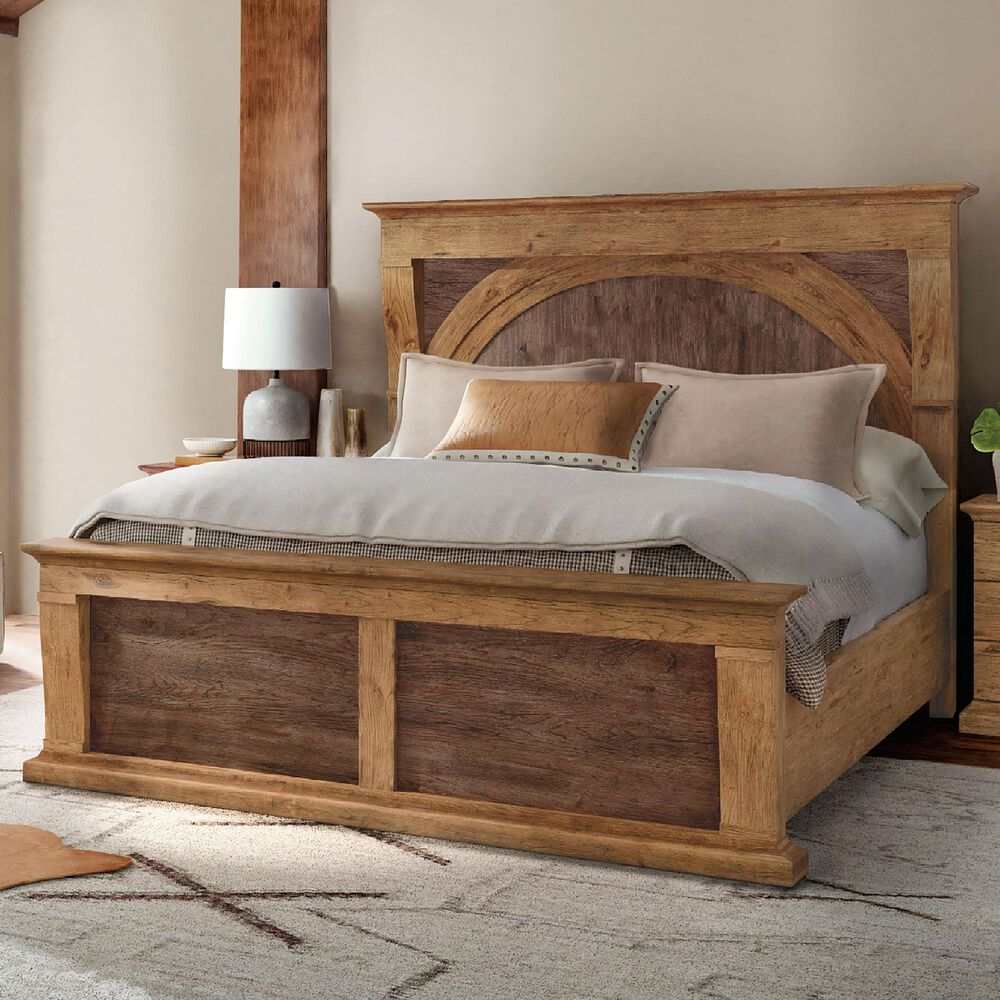 Hooker Furniture Big Sky King Mantel Bed in Vintage Natural, , large