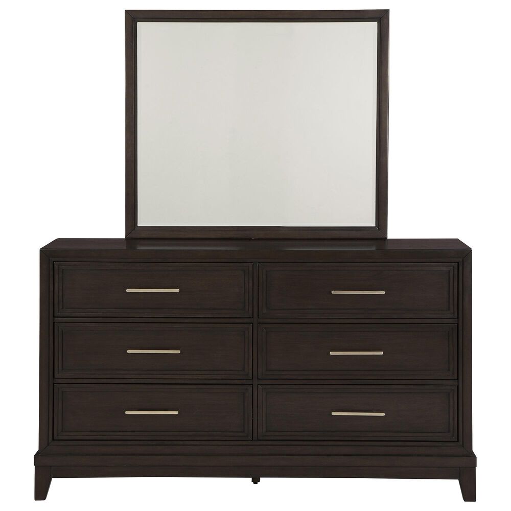 Ashley Neymorton 6-Drawer Dresser and Mirror in Dark Grayish Brown, , large