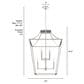 Hunter Laurel Ridge 8-Light Pendant Lantern in Brushed Nickel, , large
