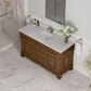 James Martin Vanities Brookfield 60" Single Bathroom Vanity in Honey Oak with Single Hole 3 cm White Zeus Quartz Top and Rectangular Sink, , large