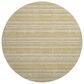 Dalyn Rug Company Soft Essentials Striped Gold 8" Round Indoor/Outdoor Area Rug, , large
