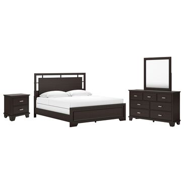 Ashley Covetown 4-Piece King Bedroom Set in Dark Brown, , large