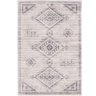 Central Oriental Rugease Aminah 5" x 7" Light Gray Area Rug, , large