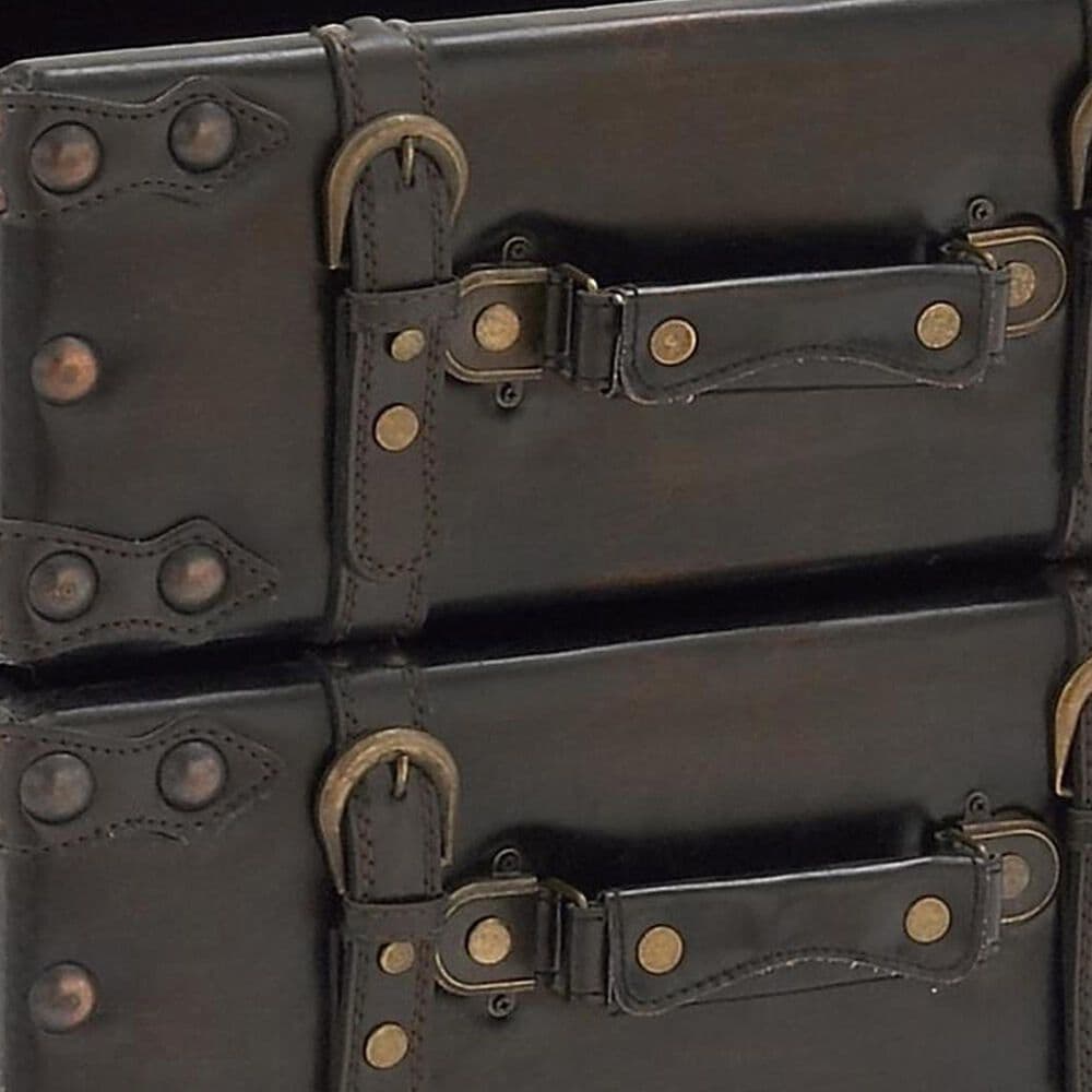 Maple and Jade 4-Drawer Room Chest with Buckle Strap and Stud Detail in Black, , large