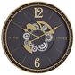 Yosemite Home Decor Matte Gear Wall Clock in Matte Grey, Silver and Gold, , large