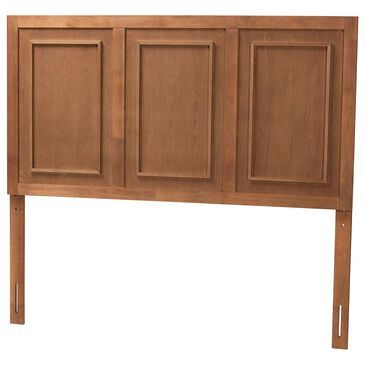 Baxton Studio Giordano Queen Panel Headboard in Ash Walnut, , large