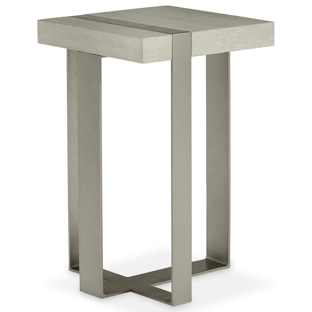 Bernhardt Tempo Accent Table in Larza and Satin Nickel, , large
