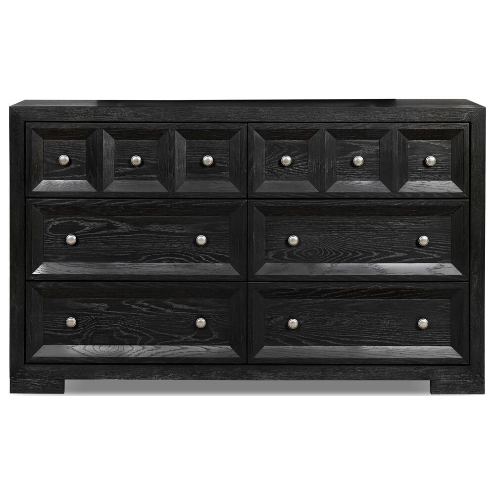 Furniture of America Hatton Cross 6-Drawer Dresser in Weathered Black, , large