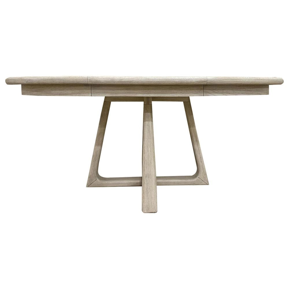 Riverside Furniture Carmella Round Dining Table in Pebble Oak - Table Only, , large