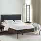 Blue River Cross Queen Platform Bed in Dark Gray, , large
