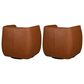 Natuzzi Editions Wally Swivel Chair in Pasadena Brandy (Set of 2), , large